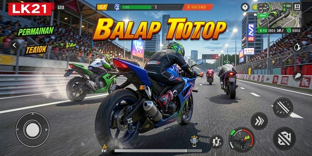 Tangkap momen seru saat balapan motor yang menegangkan.